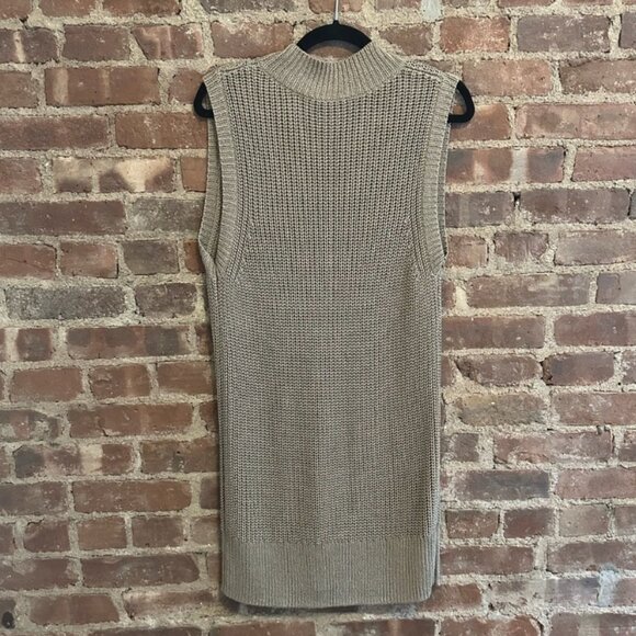 Zara Knit Sweater Vest Dress brown / beige size M - Picture 5 of 6